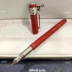 AAA Grade Copy Mont blanc Rouge Et Noir Spider Red&Silver Fountain Pen